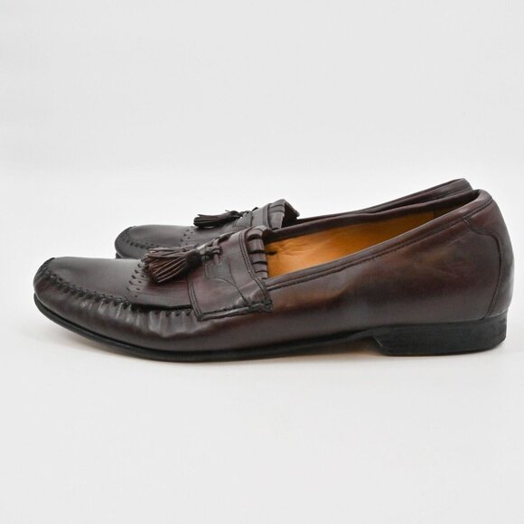 JOHNSTON MURPHY Loafers Mens Size 11 Breland Tassel Brown Dress Leather Office - Picture 4 of 11